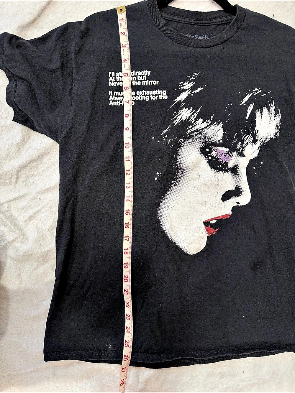 Taylor Swift Midnights Rooting for the Anti-Hero T-Shirt Graphic Tee in Black - Picture 7 of 8